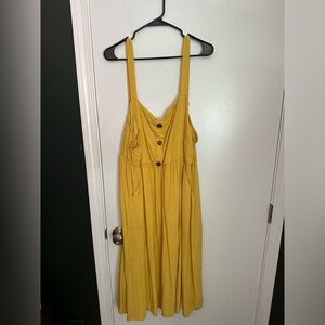 Torrid size 3 Spaghetti Strap Yellow Dress With Pockets